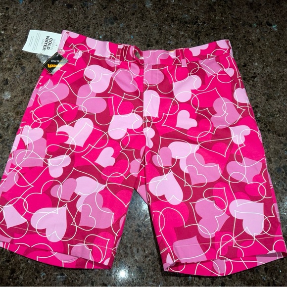 Loudmouth Other - Loudmouth Golf NEW Sweethearts Golf Shorts Men’s Sz 36 Discontinued Rare